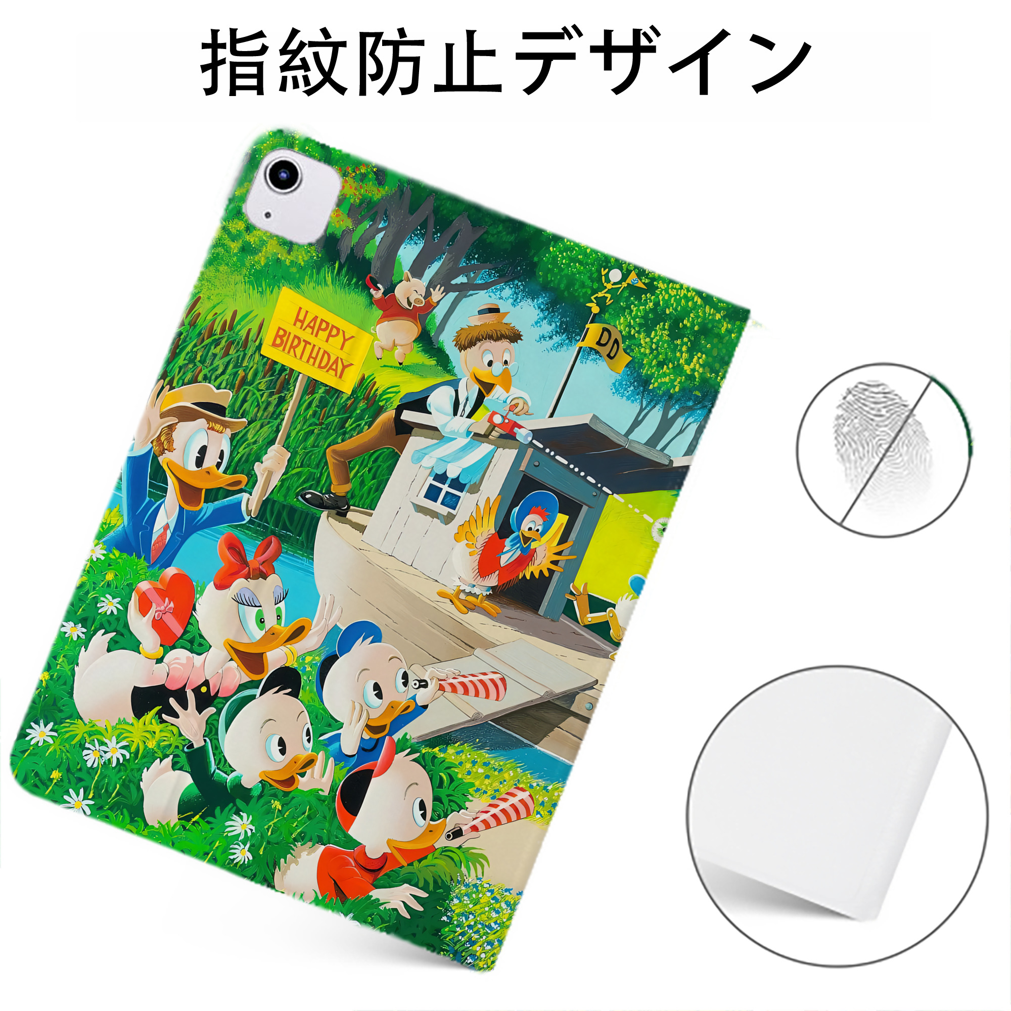 （画像用） ミッキーマウス Mickey Mouse IPadケース ペンホルダー付き ブックスタイルデザイン